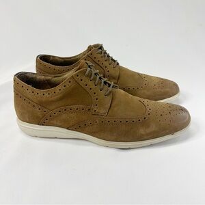 Florsheim Indio Brown Tan Nubuck Genuine Leather Wingtip Oxfords Size 13